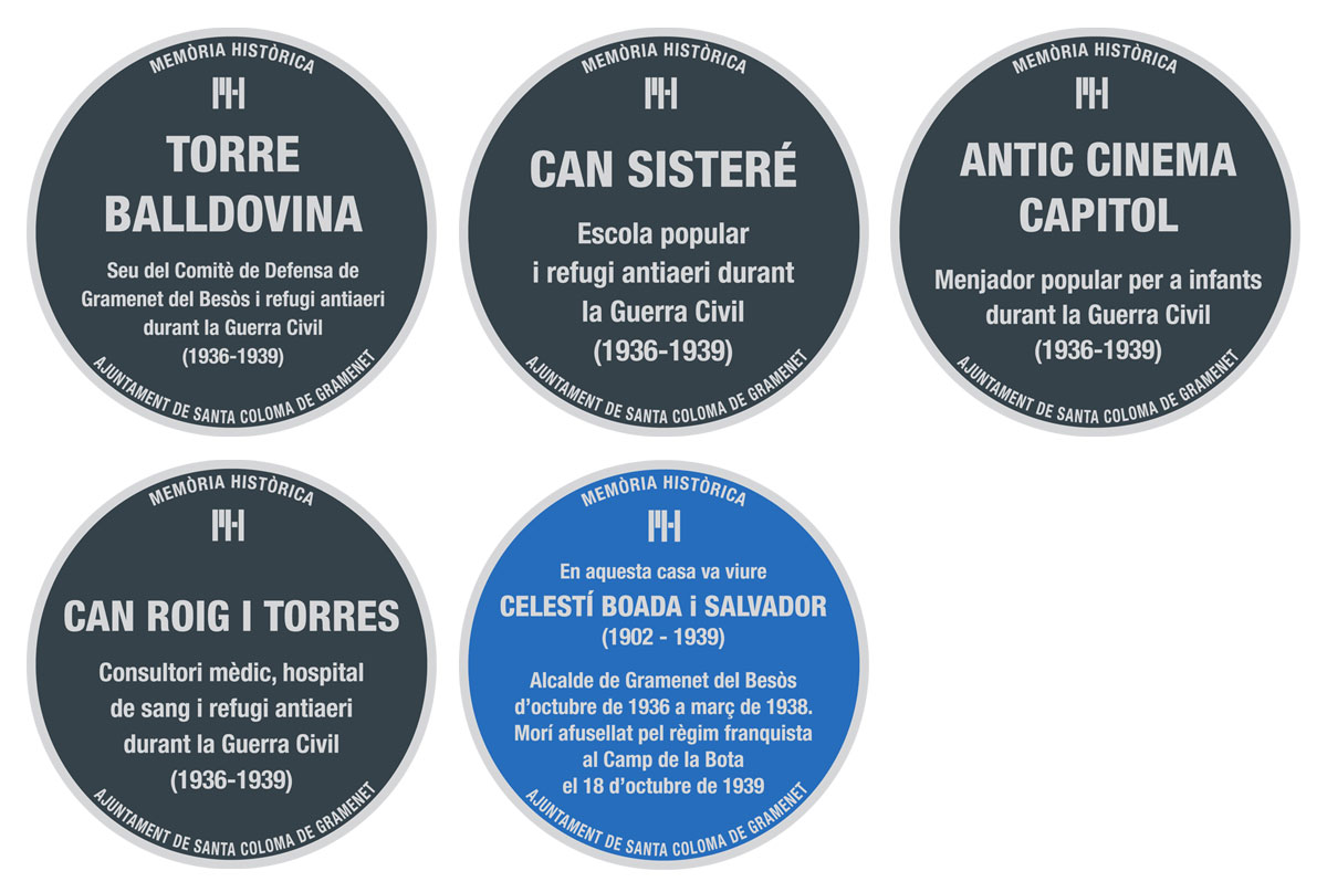 Diseño de placas conmemorativas - Estudi Marta Sansa - Badalona
